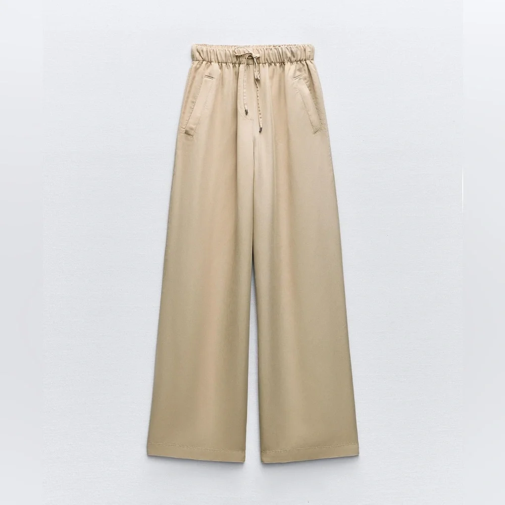 Zara wide leg pants, neutral